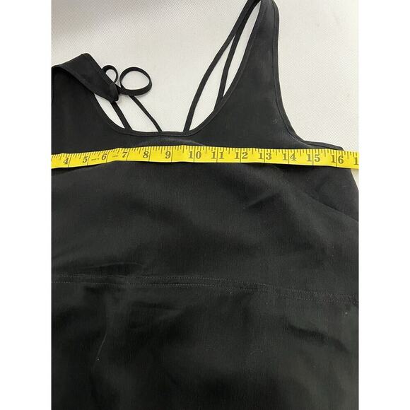 DEREK LAM 1OC Athleta Black Tiered DRESS S Sleeveless Nolita Spaghetti Lagenlook - Picture 6 of 8